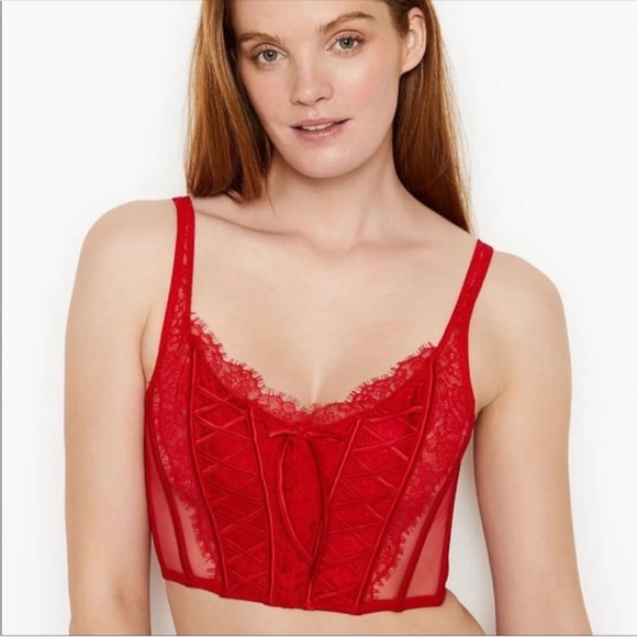 CLEARANCE $̶9̶8̶ Victoria’s Secret Lace Up Bustier and Matching V-string - Picture 3 of 4